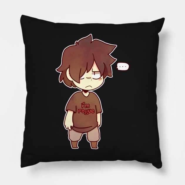 'I'm Rogue' Rogue sticker Pillow by Dragnoodles