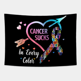 Cancer Sucks In Every Color Tapestry