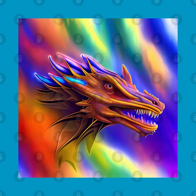 Aurora Borealis Rainbow Dragon by Dragynrain