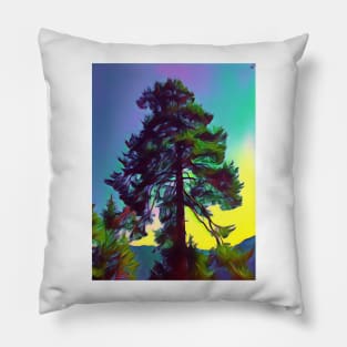 Colorful tree in the sun Pillow