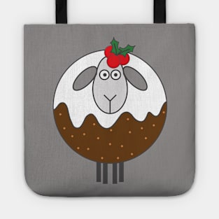 Fancy Dress Christmas Pudding Sheep Tote