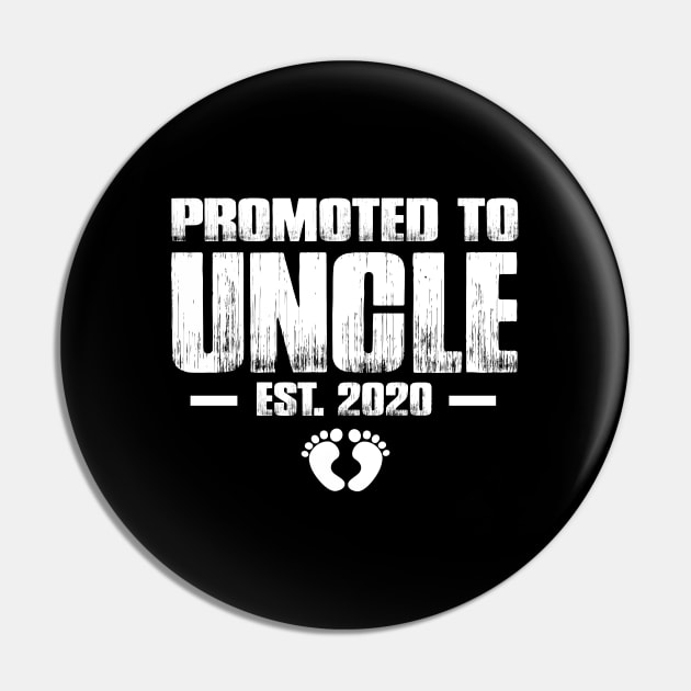 Promoted to Uncle 2020 Funny Father's Day Gift Ideas New Uncle Pin by smtworld