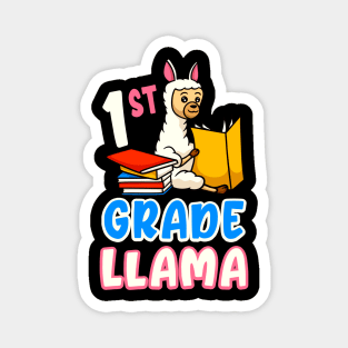 1st Grade Llama Funny First Grader School Magnet