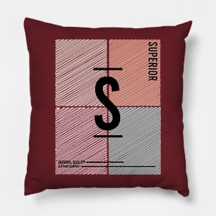 superior original  Scribble Line varsity poster Pillow