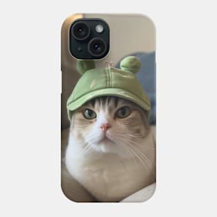 Cat in Frog Hat Meme Funny Cat Phone Case