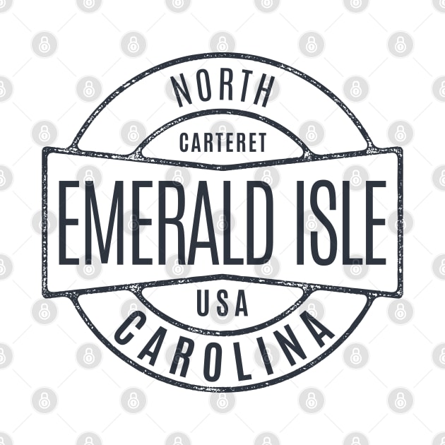 Emerald Isle, NC Summertime Vacationing Vintage Badge by Contentarama