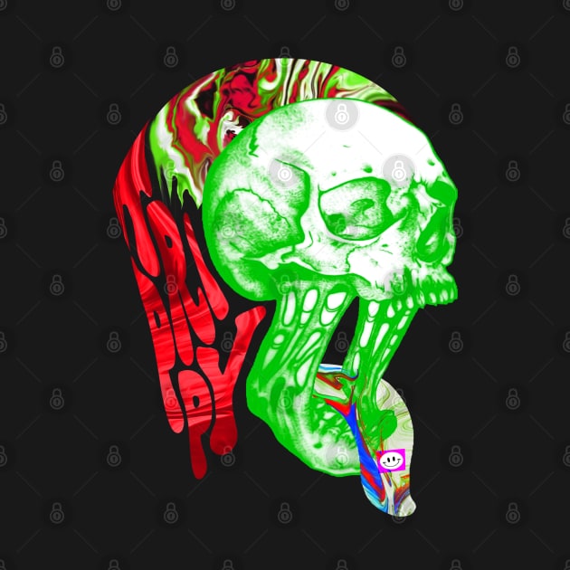 Colorful trippy skull (Light) by LANX