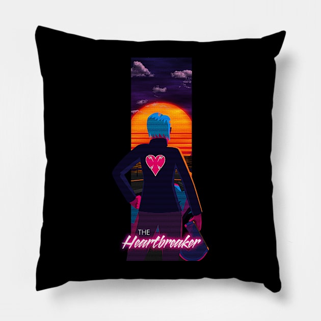 The Heartbreaker Pillow by patrickkingart