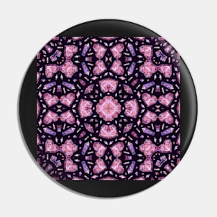 Crystal Hearts and Flowers Valentines Kaleidoscope pattern (Seamless) 11 Pin