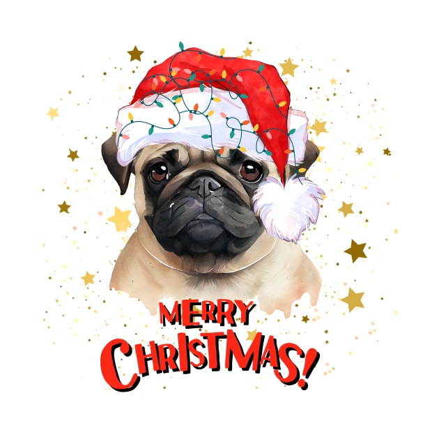 Merry Christmas pug by GerganaR