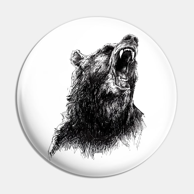 Angry Bear Pin by hitext