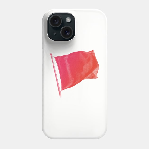 Red Flag Phone Case by BrownWoodRobot