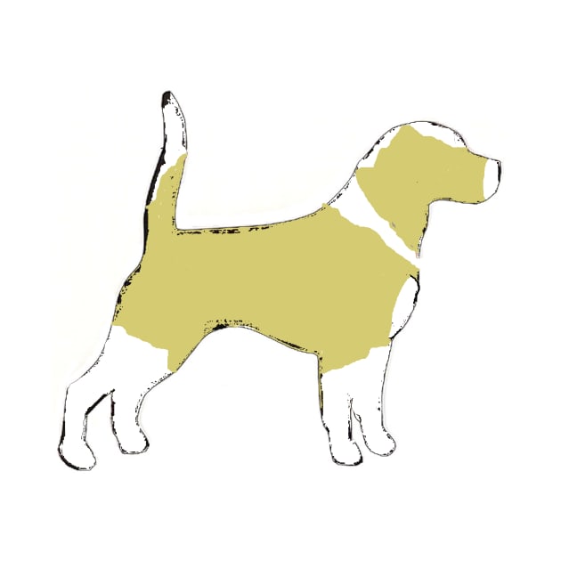 beagle lemon and white silhouette by Wanderingangel