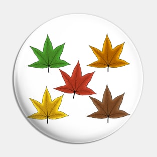 Colorful maple leaves classic pattern background Pin