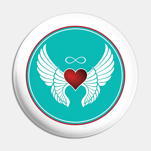 Infinity Flying Heart Pin by GalacticMantra