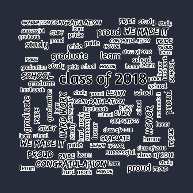 Graduating Class of 2018 Graduate Word Cloud by charlescheshire