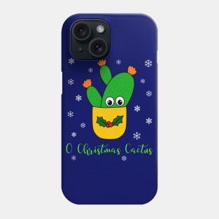 O Christmas Cactus - Opuntia Microdasys Cactus In Christmas Holly Pot Phone Case