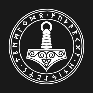 Hammer Of Thor with runes T-Shirt