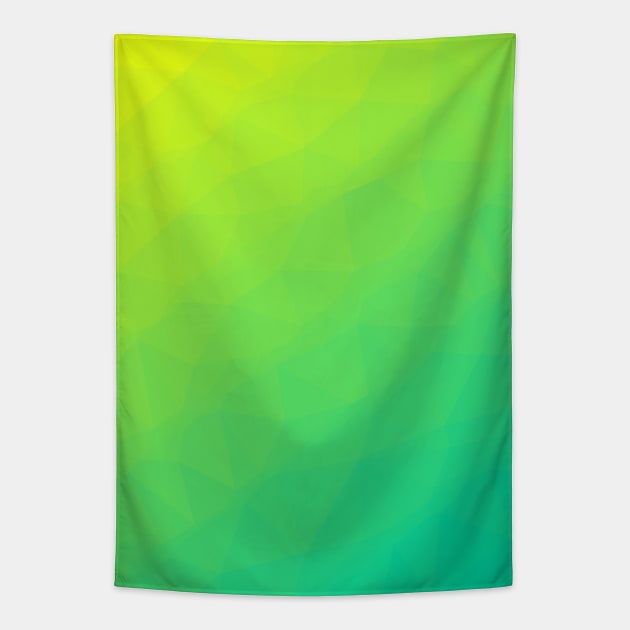 Yellow to Caribbean Green Minimal Geometric Gradient Design Tapestry by love-fi