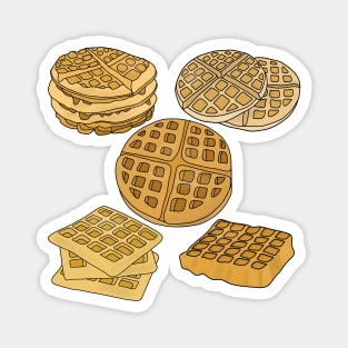 Different types of waffles Magnet