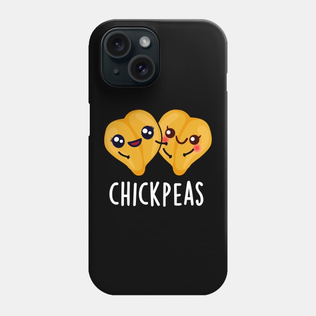 Chick Peas Cute Food Pun Phone Case by punnybone