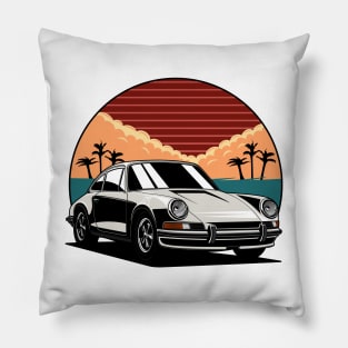 white 912 vintage car Pillow