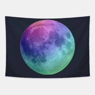 Rainbow Detailed Full Moon Tee Tapestry
