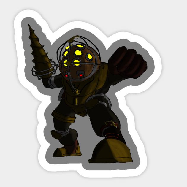 Bioshock Big Daddy Bioshock Sticker Teepublic