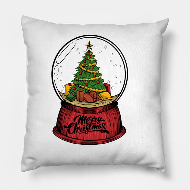 Christmas tree Pillow by Arjanaproject