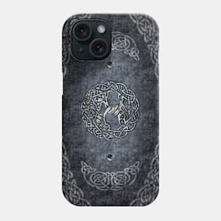 Celtic tree of life, grey leather Phone Case