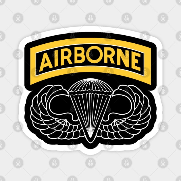 US Army Airborne Tab & Wings Magnet by thomtran