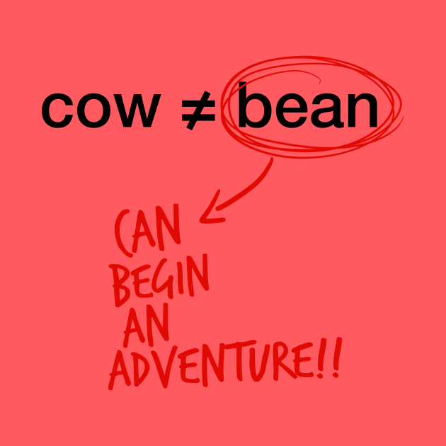 cow and bean by byebyesally