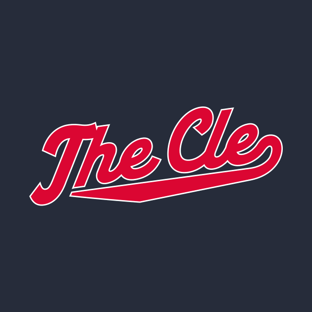 Cleveland 'The CLE' Baseball Script T-Shirt: Showcase Your Cleveland Pride with Bold Baseball Style! by CC0hort