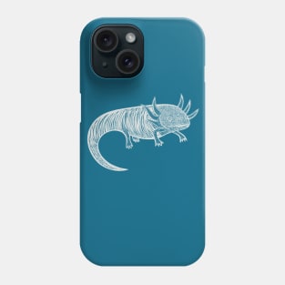 Axolotl - detailed animal lovers ink art drawing Phone Case