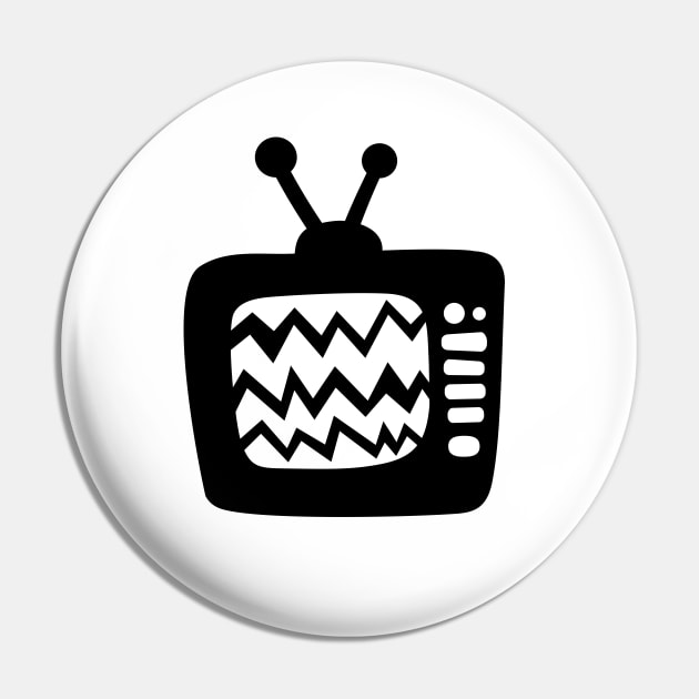 Nothing on TV - Vintage Television Pin by XOOXOO