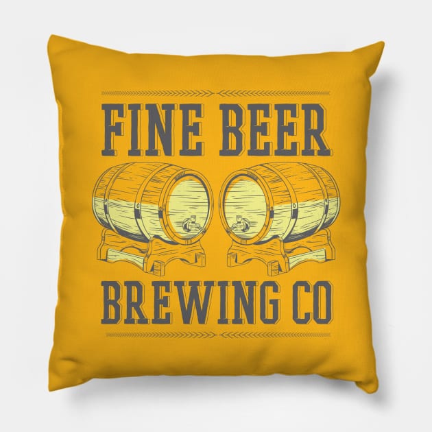 Brewing Co Pillow by Safdesignx