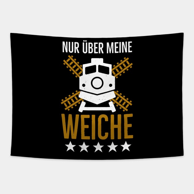 Lokführer Weiche lustige Eisenbahner Sprüche Tapestry by Foxxy Merch