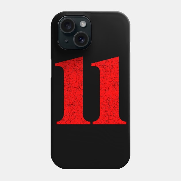 Number Eleven 11 Phone Case by cowyark rubbark