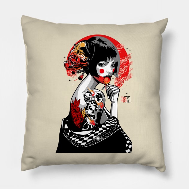 Geisha Pop Pillow by Heymoonly