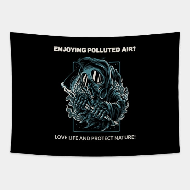 Enjoying Polluted Air or Loving Nature? Tapestry by SouthAmericaLive