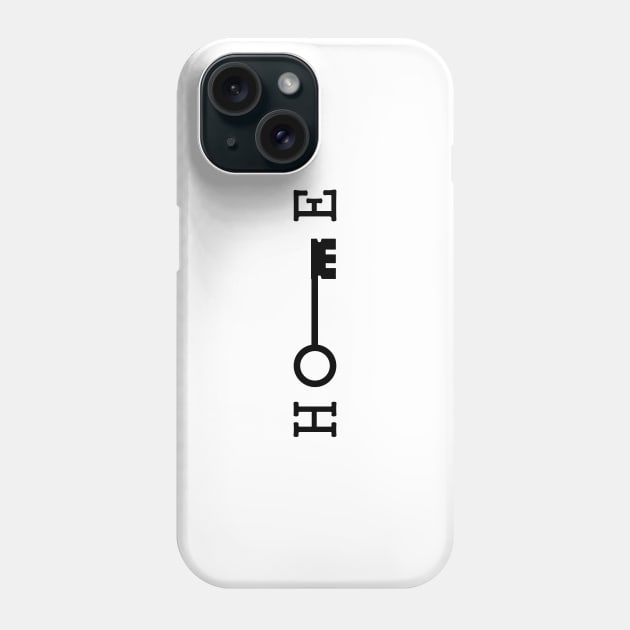 home key black Phone Case by Typography Dose