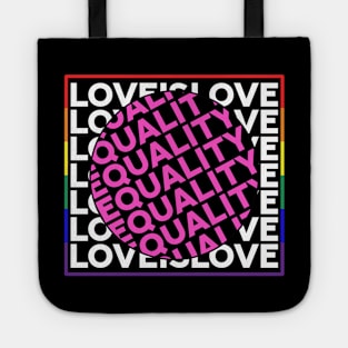 LGBT simple quote love is love Tote