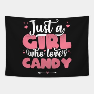 Just A Girl Who Loves Candy - Cute Candy lover gift print Tapestry