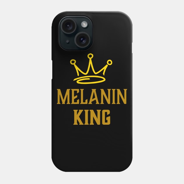 Melanin King, Black Man, African American Black History Phone Case by UrbanLifeApparel