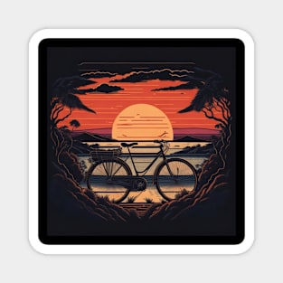 sunset bicycle Magnet