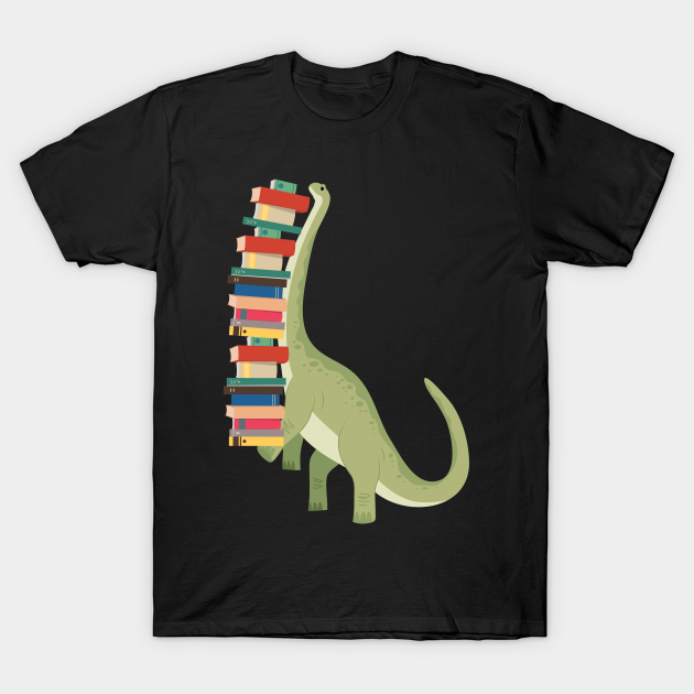 Dinosaur Books Reading - Reading - T-Shirt