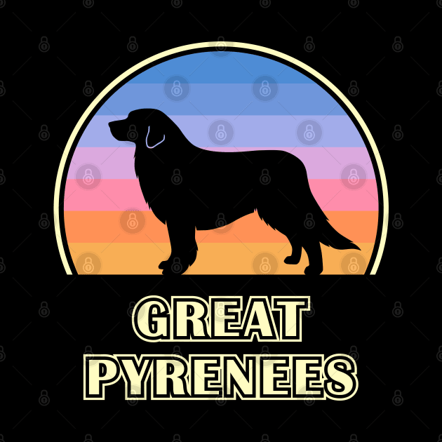 Great Pyrenees Vintage Sunset Dog by millersye