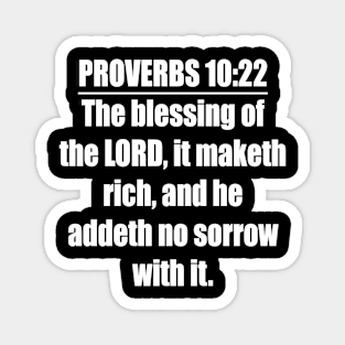 Proverbs 10:22 King James Version Bible Verse Magnet