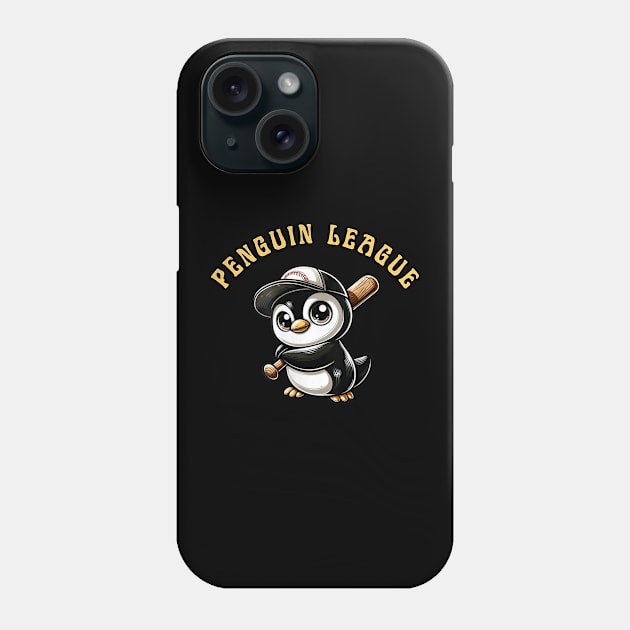 Little penguin baseball league Phone Case by Dreamsbabe