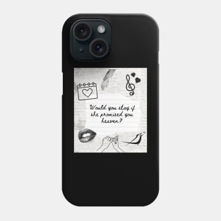 Rhiannon Song Lyrics Print Phone Case